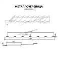 Металлочерепица МЕТАЛЛ ПРОФИЛЬ Ламонтерра X NormanMP (ПЭ-01-8017-0.5)